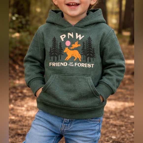 Bella Canvas Other - Bella Canvas Forest Green Kids Hoodie